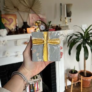 Handmade Gold wooden cross accent decor